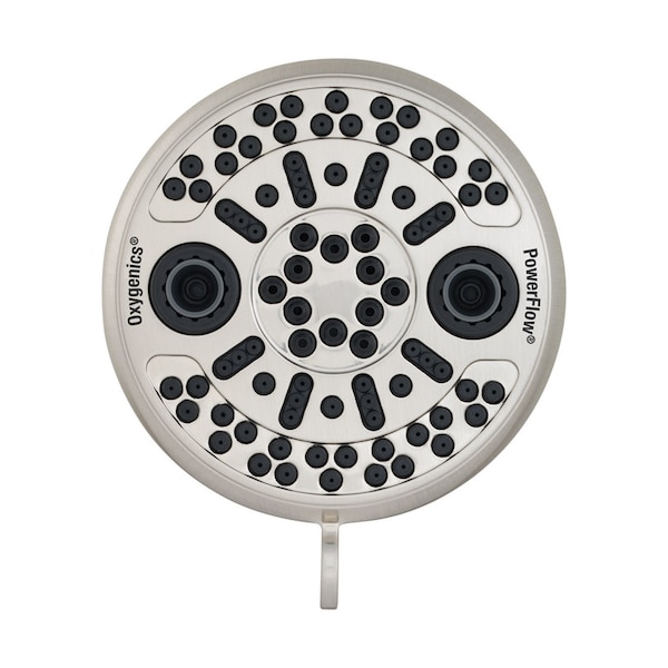 Oxygenics Oxygenics PowerFlow Brushed Nickel ABS Plastic 3 settings Showerhead 1.75 gpm 87546 - main